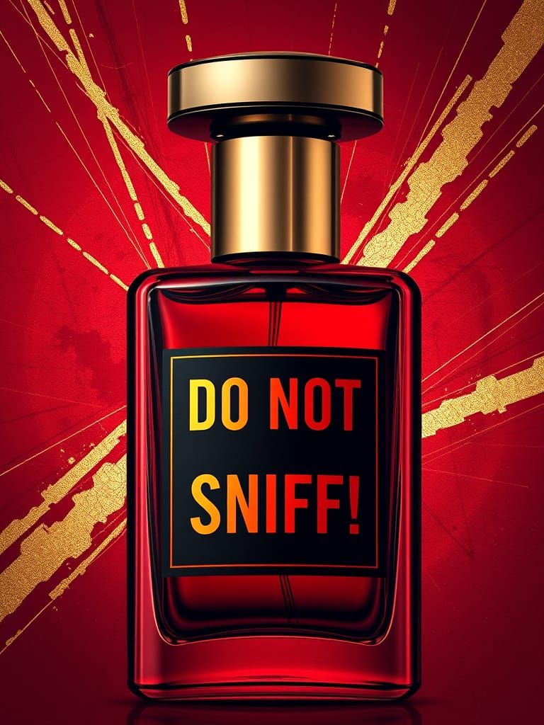 Luxury Perfume Poster in Abstract Expressionist Style