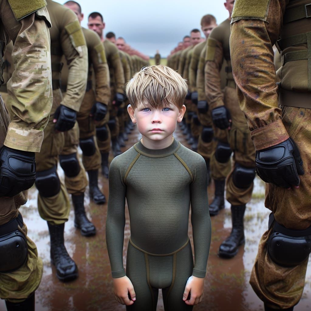 Determined Boy Completes Military Obstacle Course