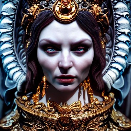 Hyperrealistic Goddess of Underworld