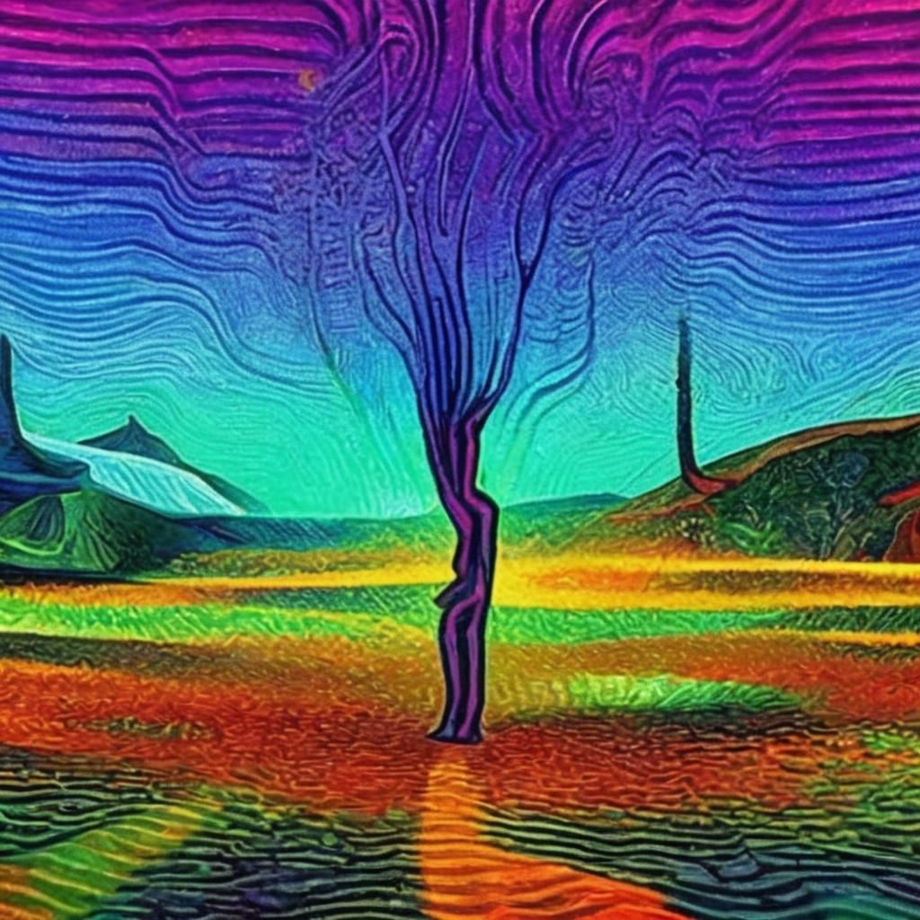 Psychedelic Art: Person Emerging into Sunlight