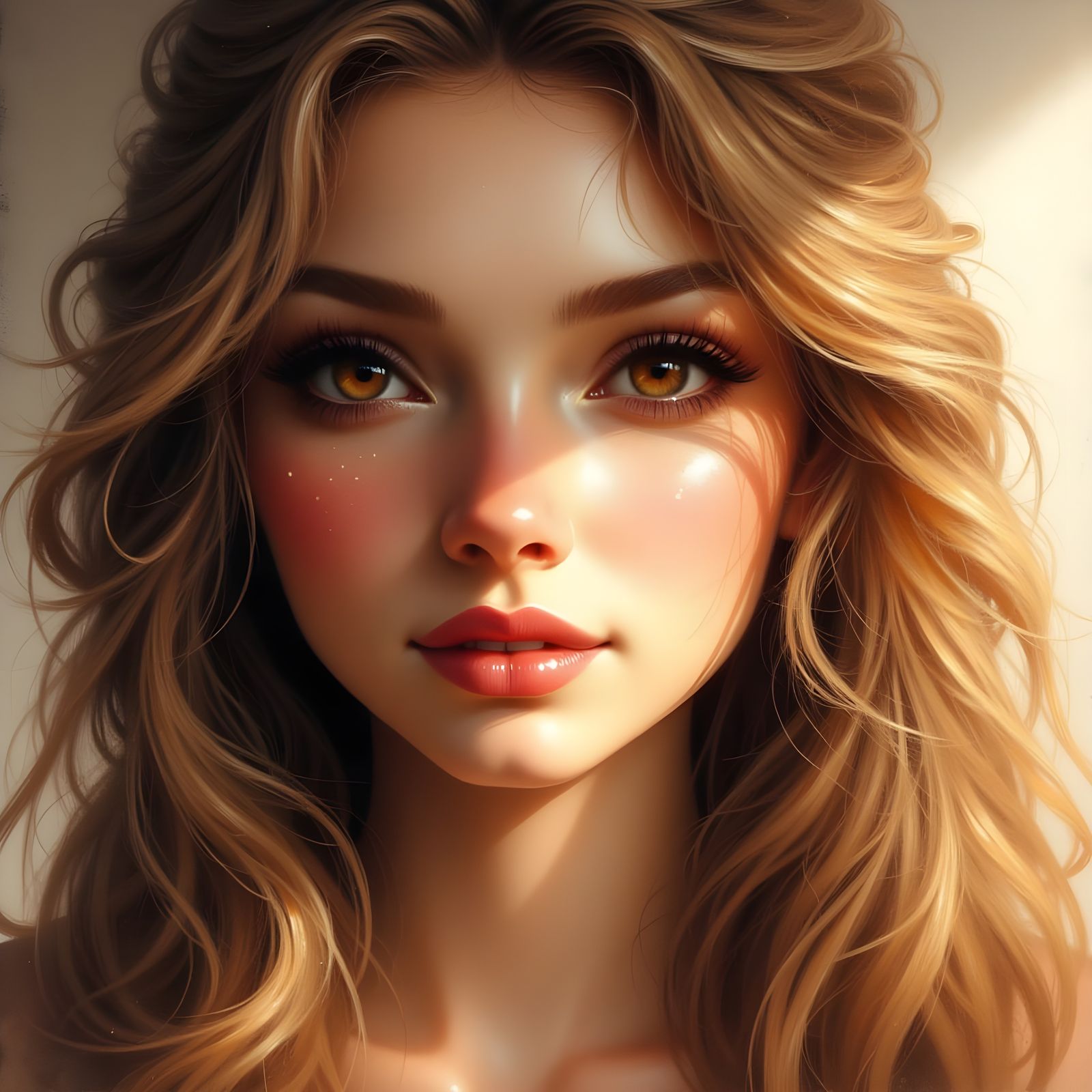 Norse Goddess Portrait in Watercolor Style