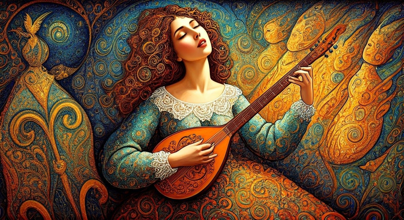 Enchanted Melodic Realm Takes Flight in Whimsical Art