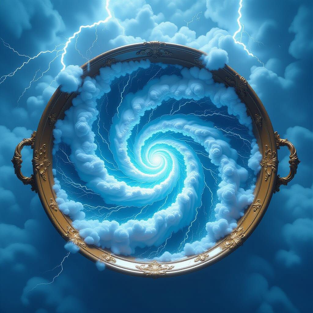 Hurricane in Ornate Bowl: Fantasy Matte Painting