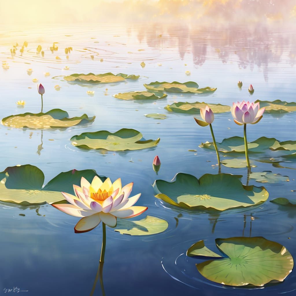 A gentle awakening for the senses evoking still waters at th...