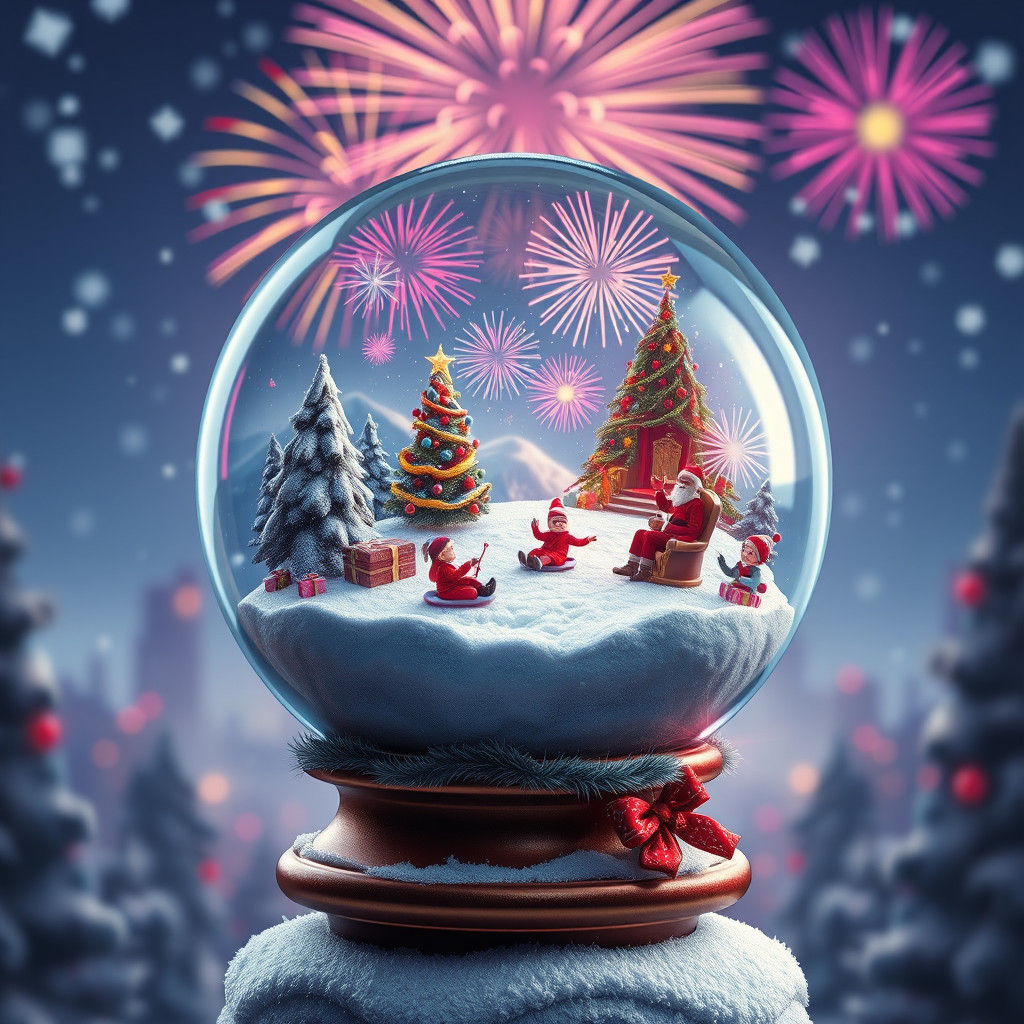 New Year Snow Globe Winter Wonderland