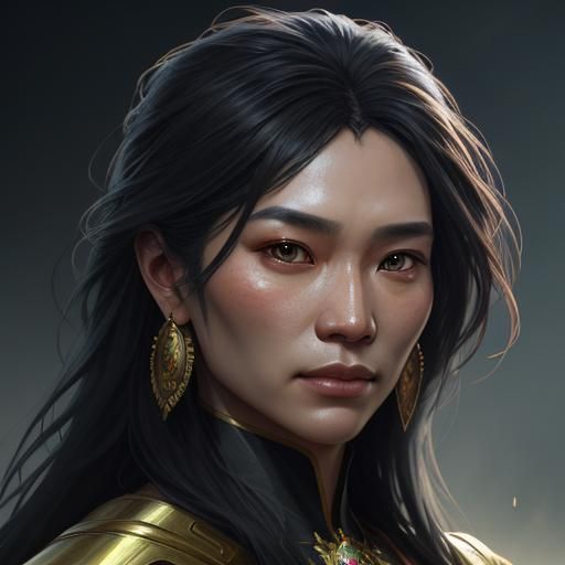 Hyperrealistic Portrait of Thailand as a Person