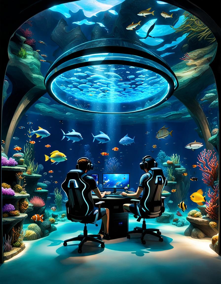 Underwater Gaming PC setup 🐟💻