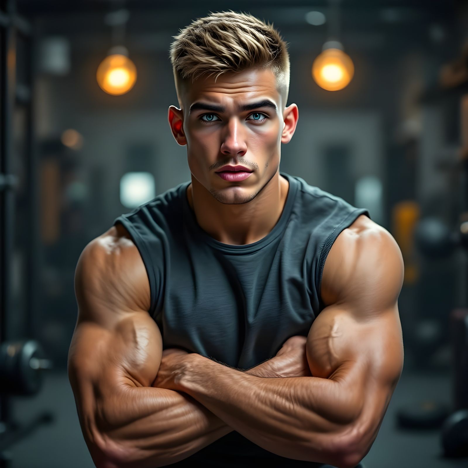 Enthusiastic Fitness Speaker in a Modern Podcasting Studio