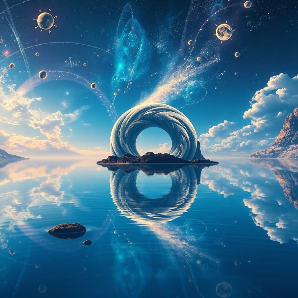 Blue Lake Fantasy Portal to Parallel Universe