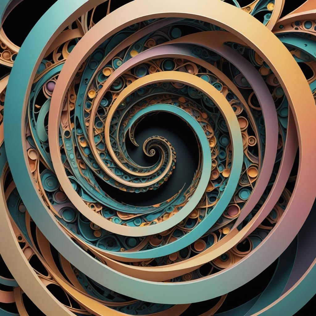 Mesmerizing Mobius Strip Sculpture in Iridescent Hues