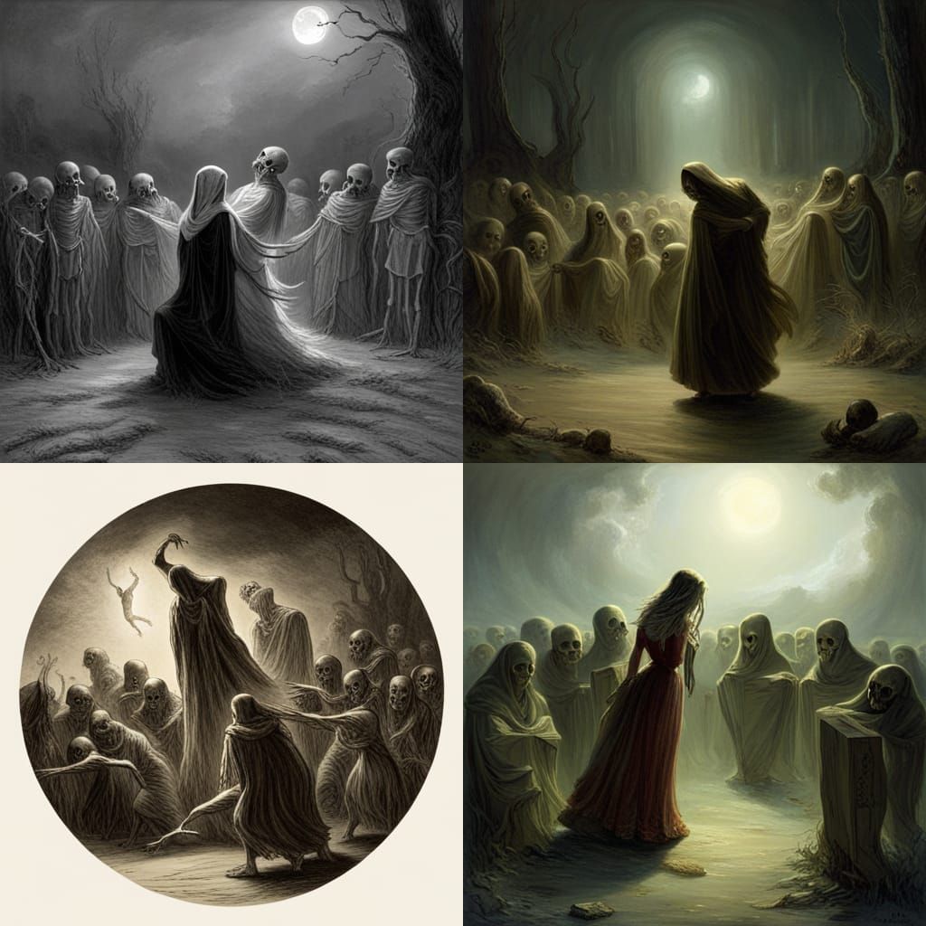 Dance with the Dead: Gothic Horror Illustration