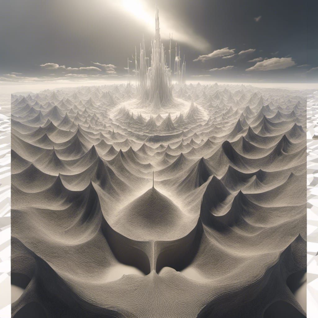 Gigantic Fractal Structure on Desolate Landscape