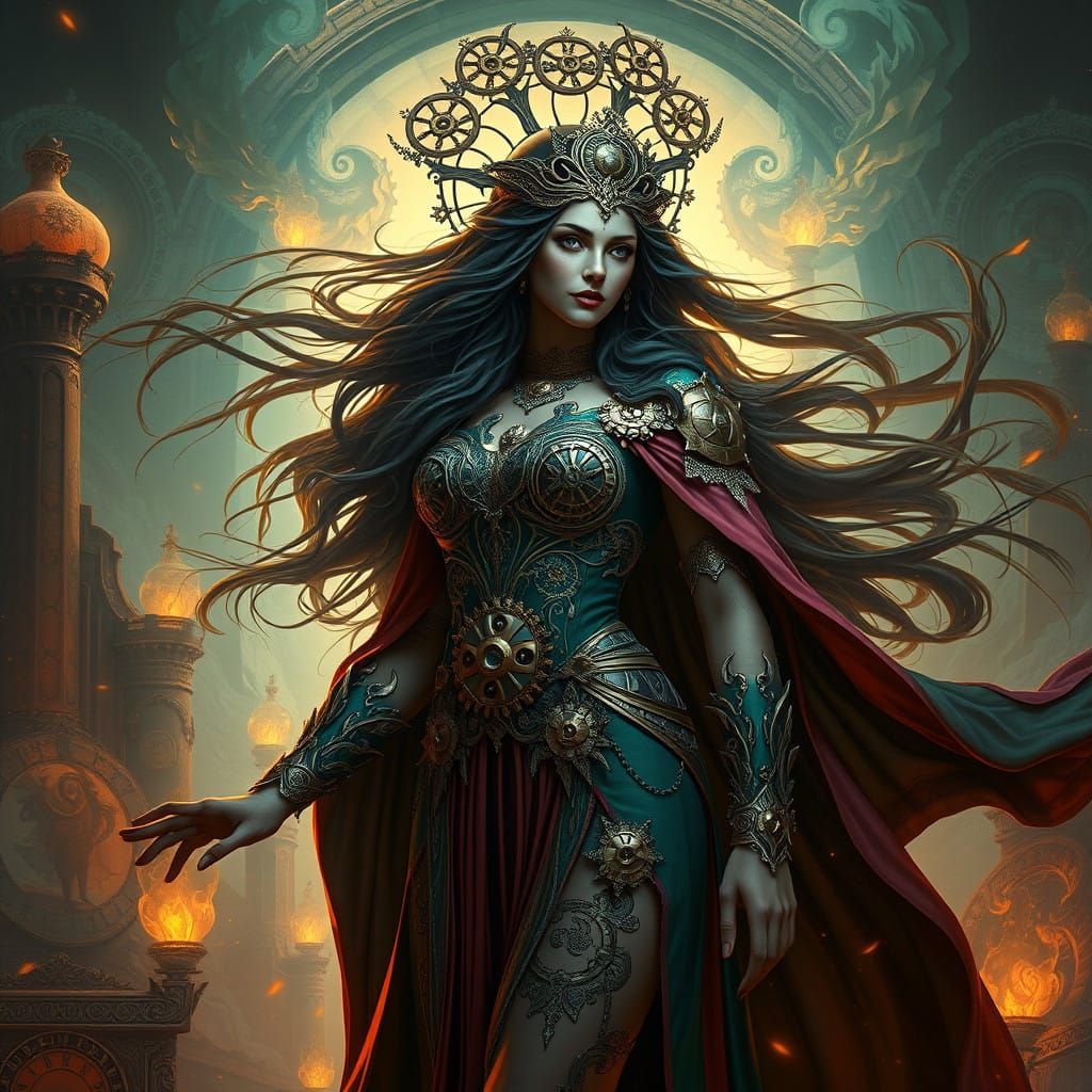 Steampunk Medea in Victorian Elegance