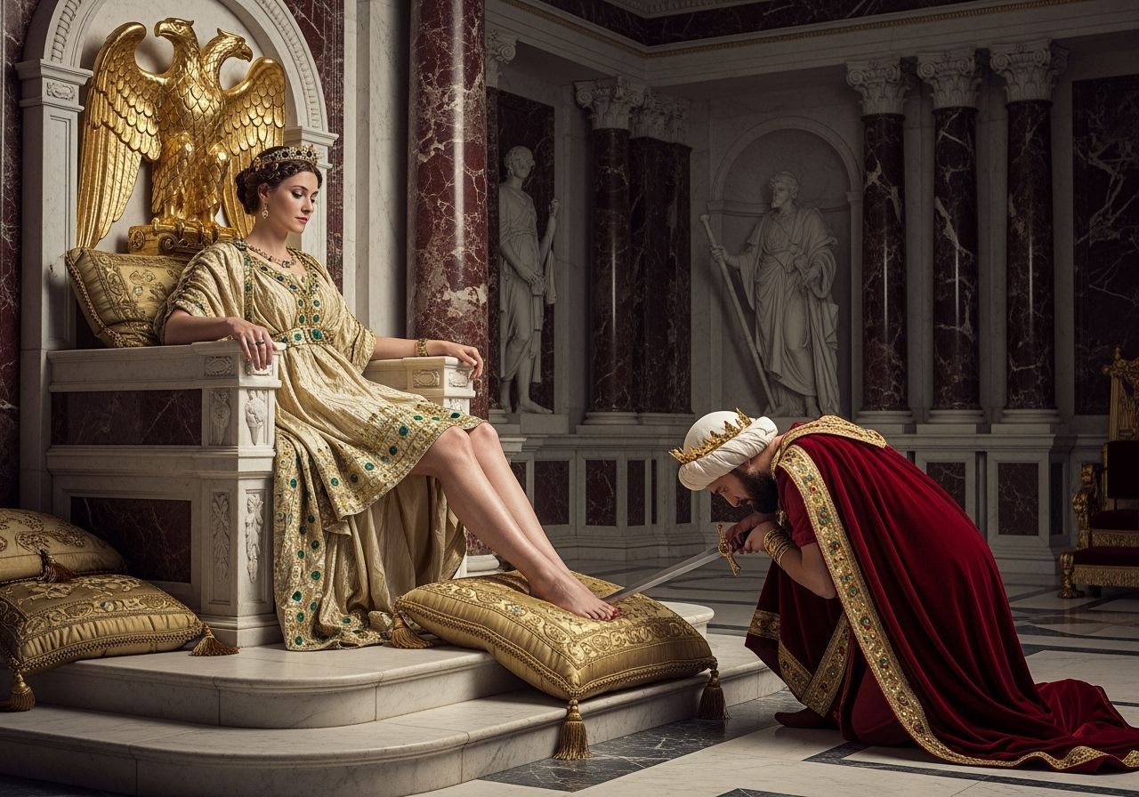 Empress Messalina on Her Throne