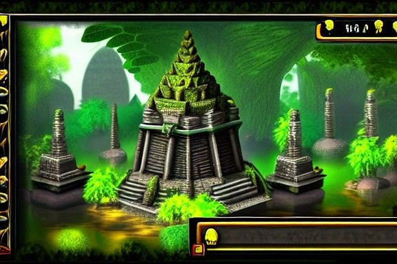AI Generated Jungle Temple Image