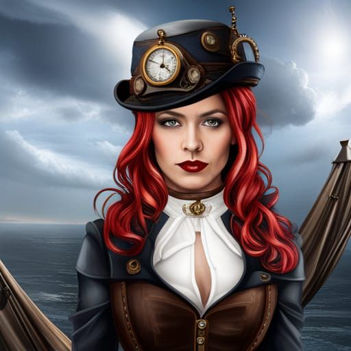 Steampunk woman