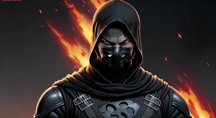 Cinematic Noob Saibot in Fiery Mortal Kombat