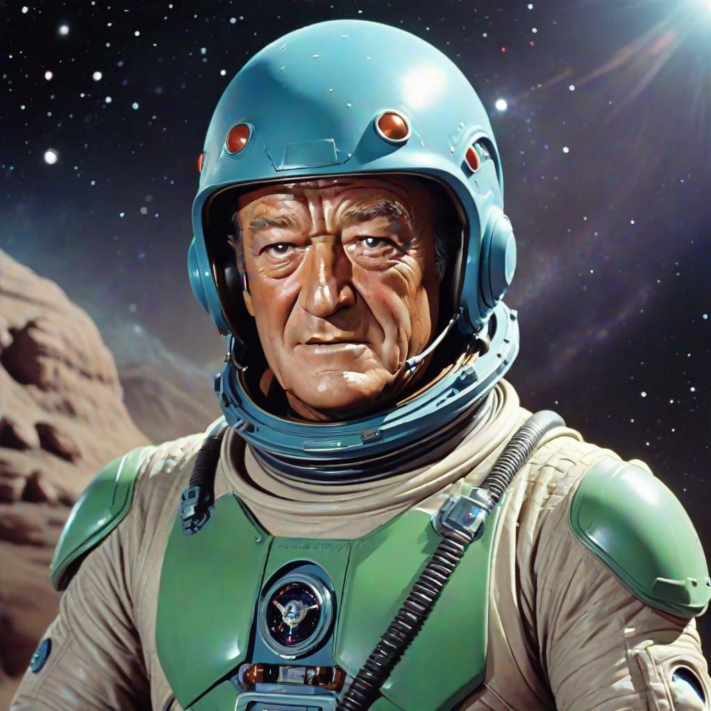 John Wayne as a Space Alien Concept Art
