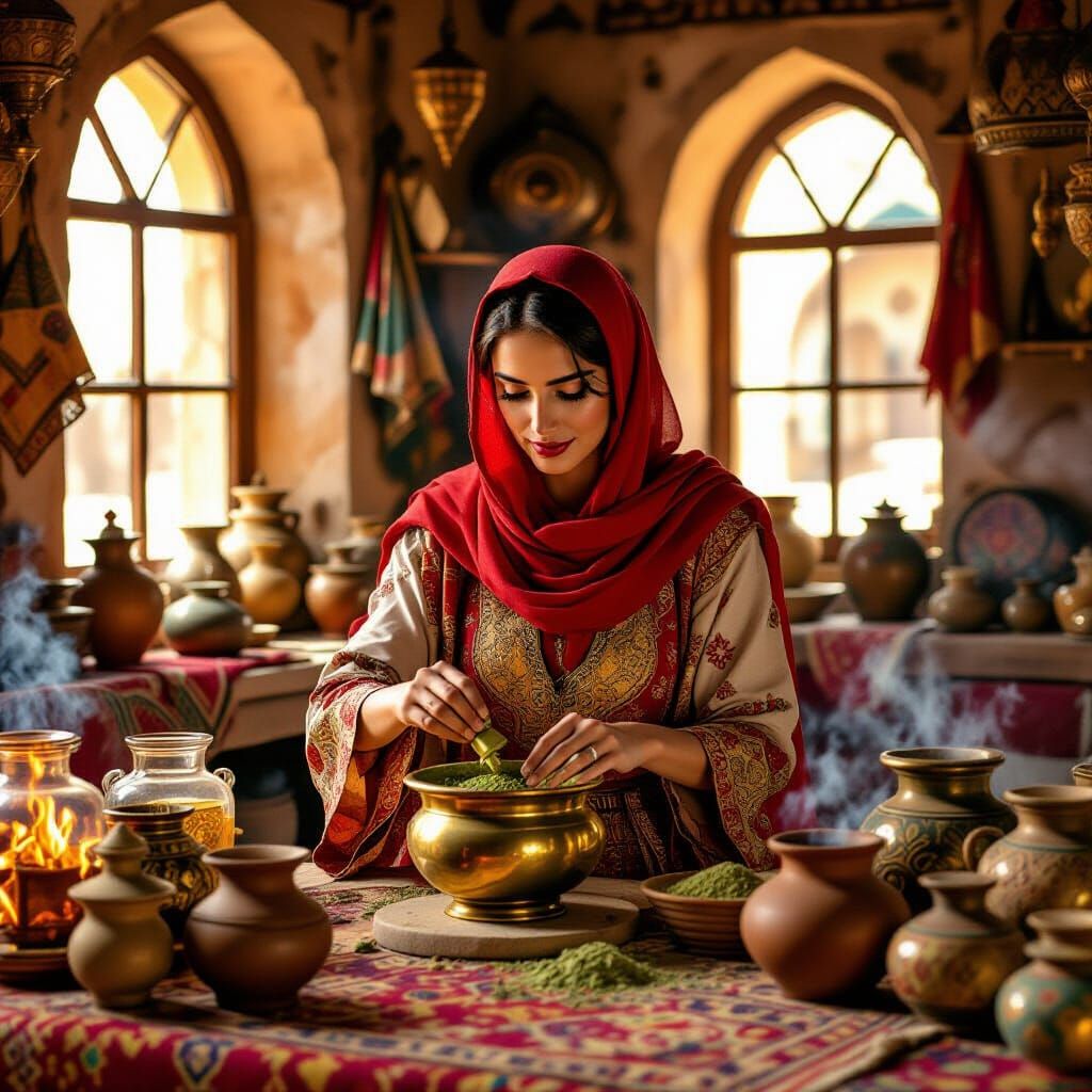 Magical Middle Eastern Kitchen with Spices