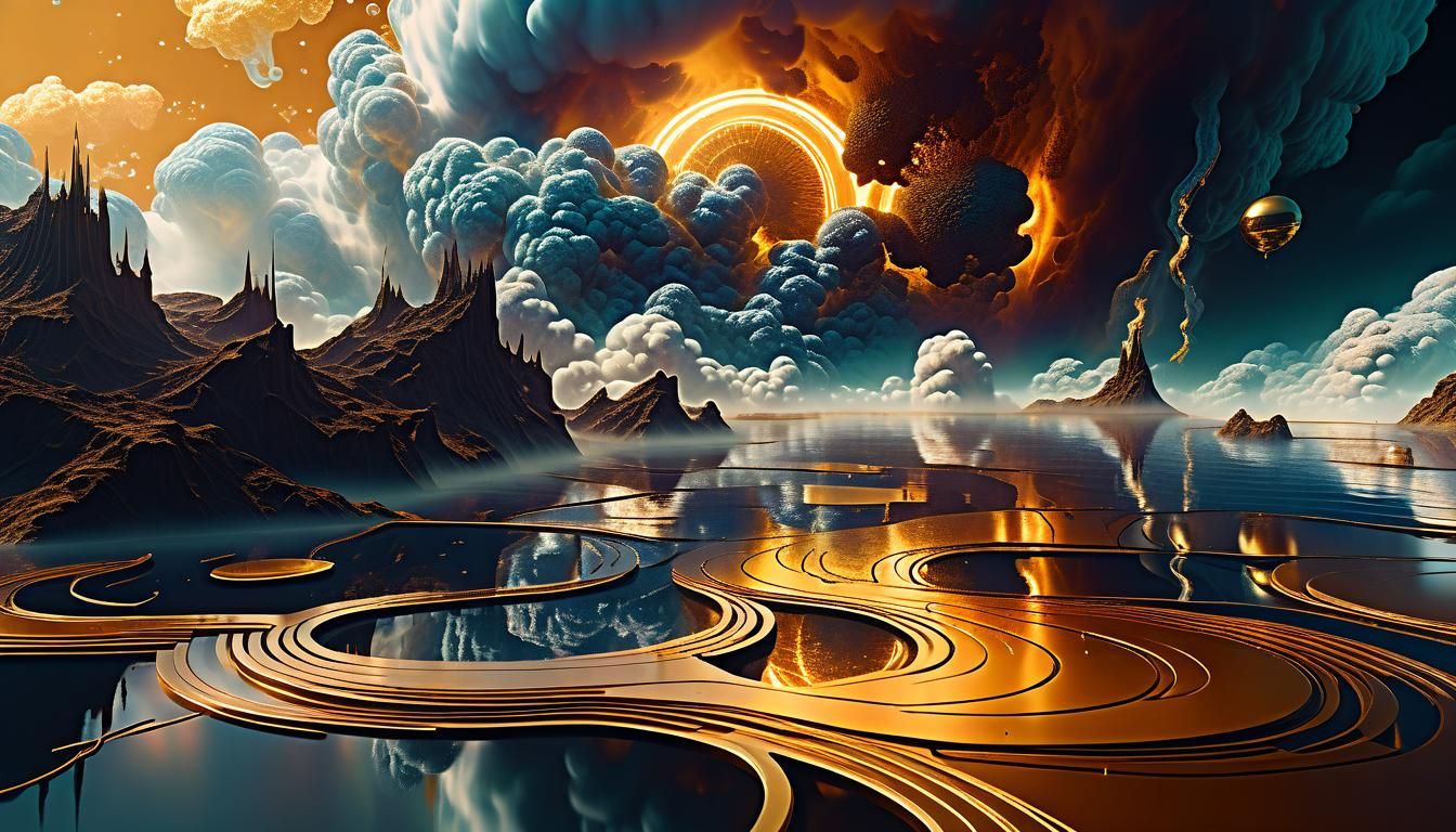 Ethereal Elements Dancing in Radiant Splendor