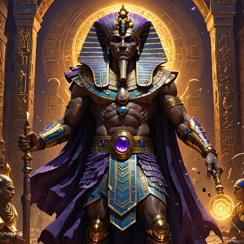 God Seth Raging Power in Dark Fantasy Style