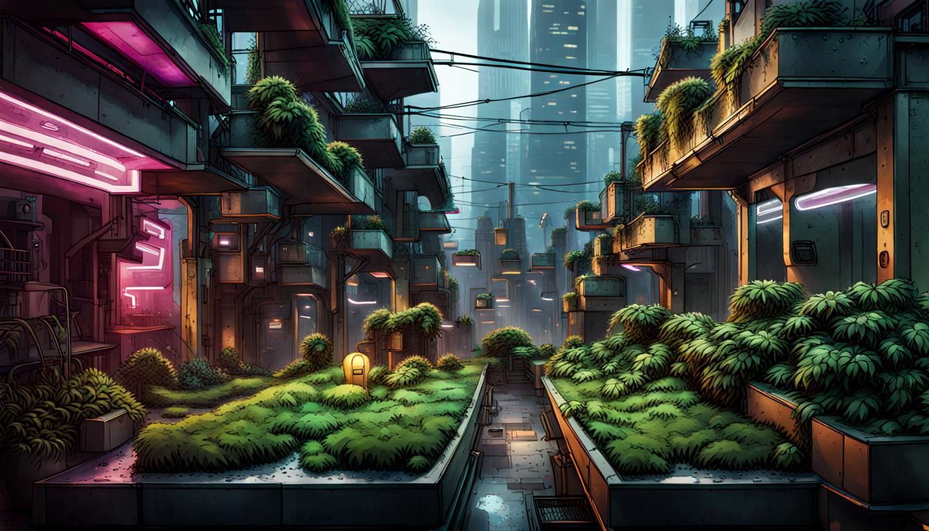 Cyberpunk Urban Gardens