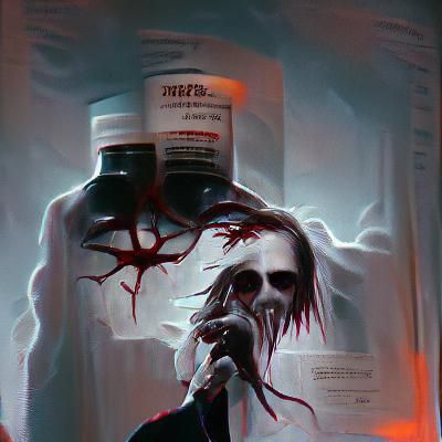 Sinister Death Scene Inspired by Greg Rutkowski