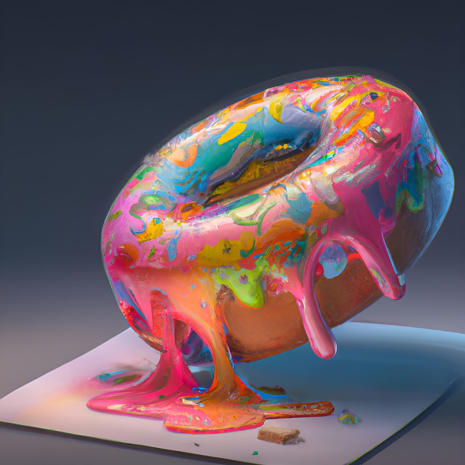 Hyperrealistic Donut Portrait in a Candy Shop