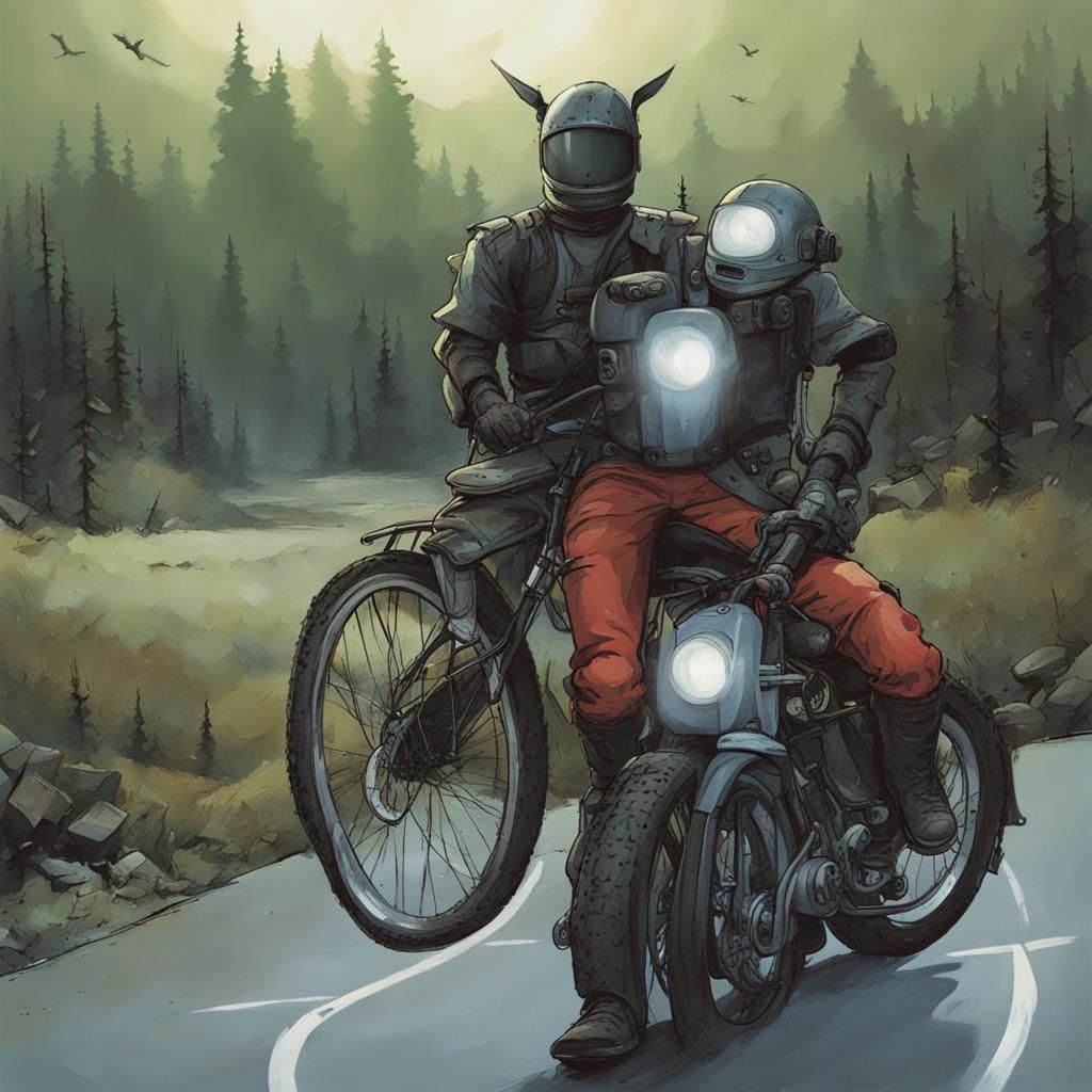 Surreal Night Sky Without Helmet