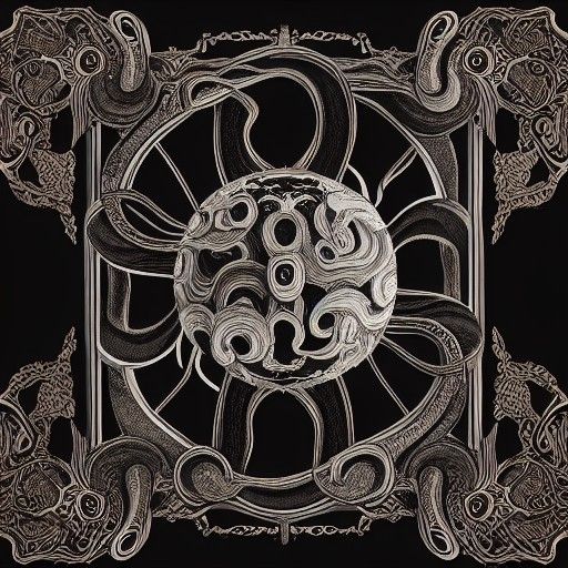 Ethereal Tentacles in Baroque Rococo Style