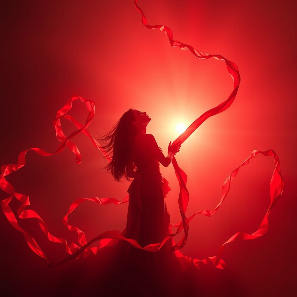 Crimson Void in Ethereal Embrace