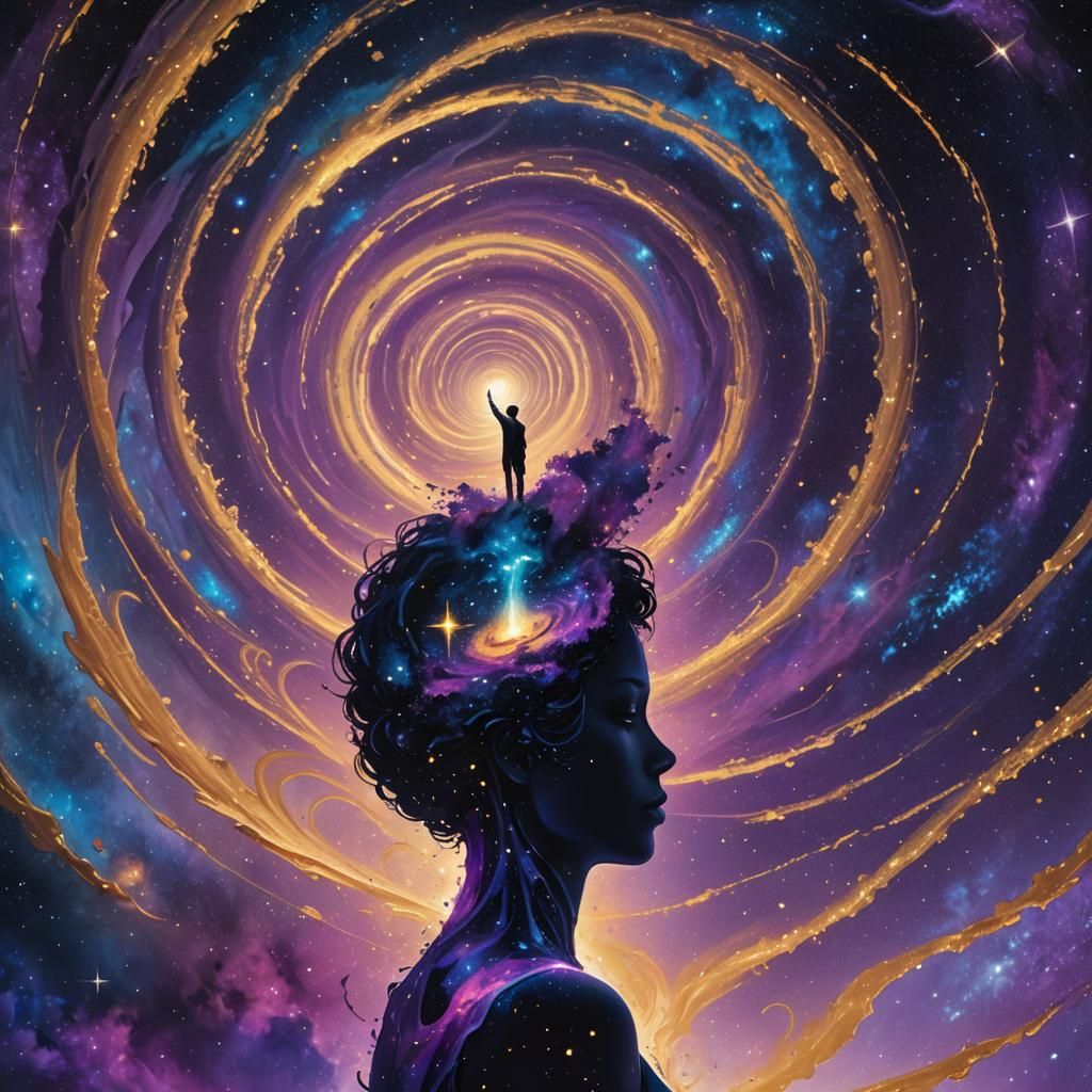 Intergalactic Silhouette in Galaxy Funnel: Matte Painting