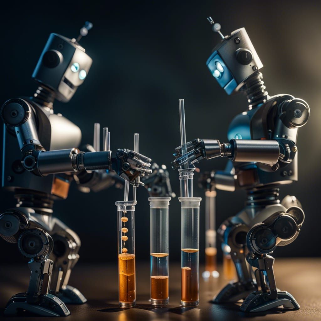 Robots doing experiments