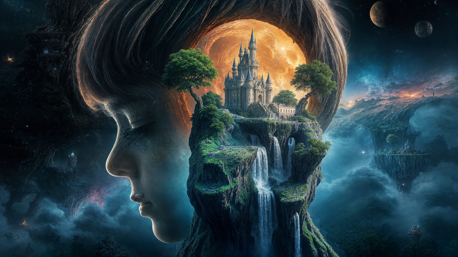 Surreal Digital Matte Painting of a Boy's Mind