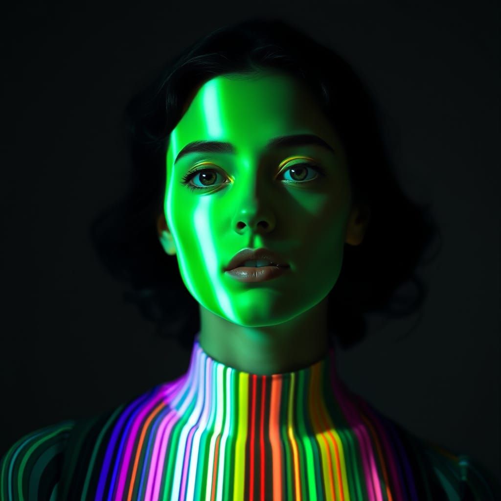 Radiant Discovery Portrait in Digital Realism