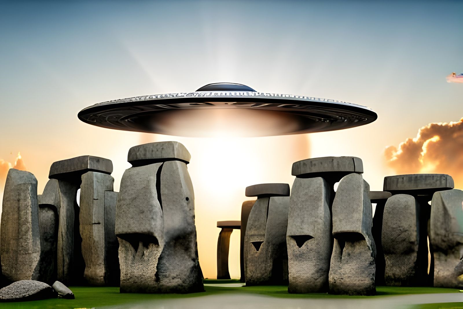 Realistic UFO Sighting Above Stonehenge