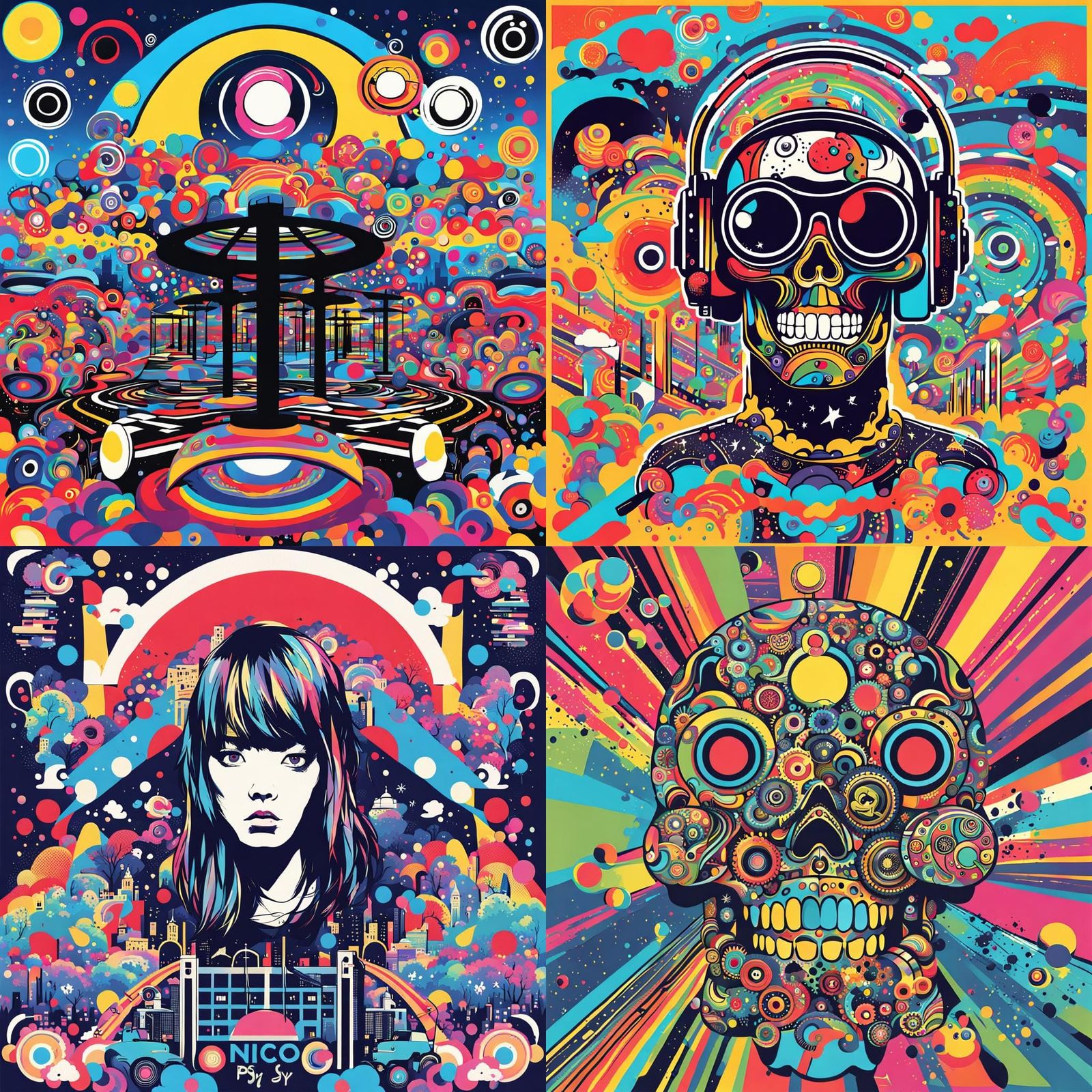 Psychedelic Art with Complex Patterns