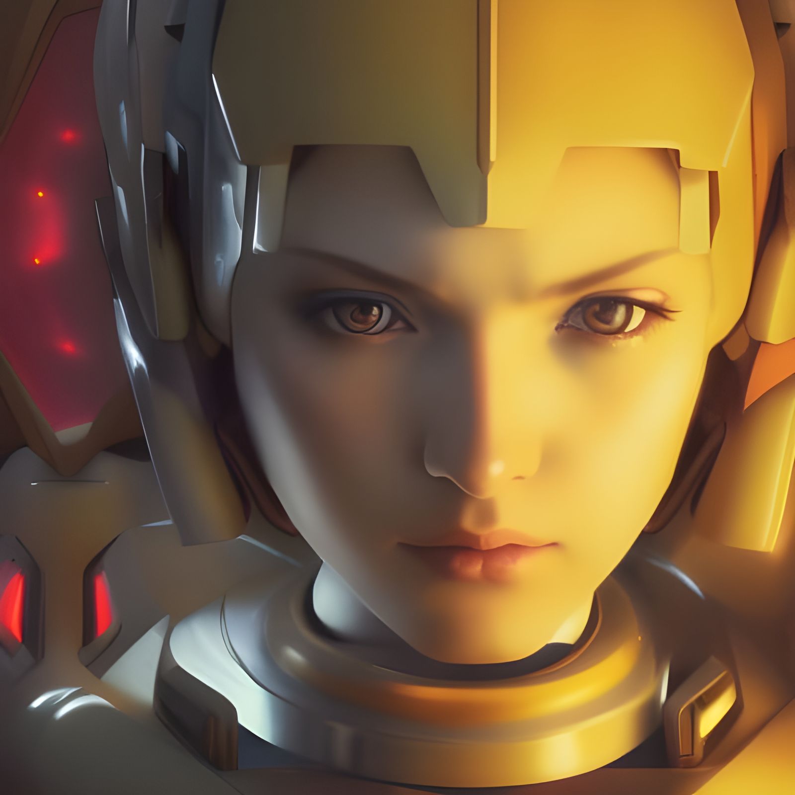 Futuristic Female Pilot in Hyperdetailed Digital Art