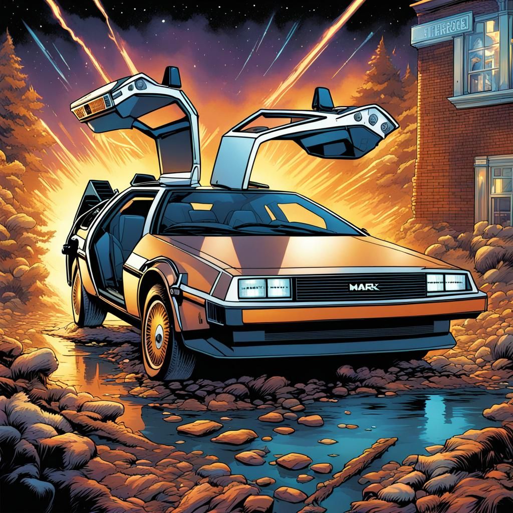 Back to the Future in Comic Book Art Style