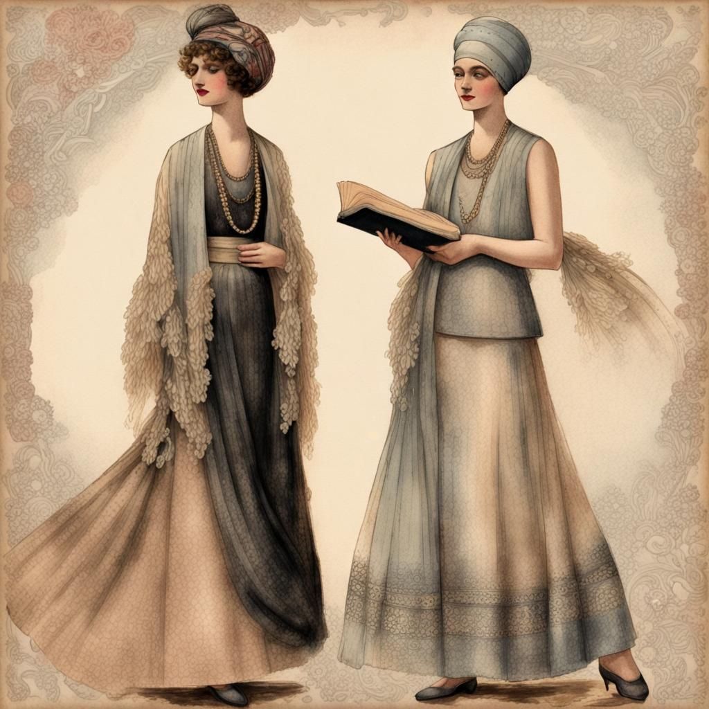 1910s Fashion Designs - 05 - Inspired by Paul Poiret, Lucy Duff Gordon and Theda Bara