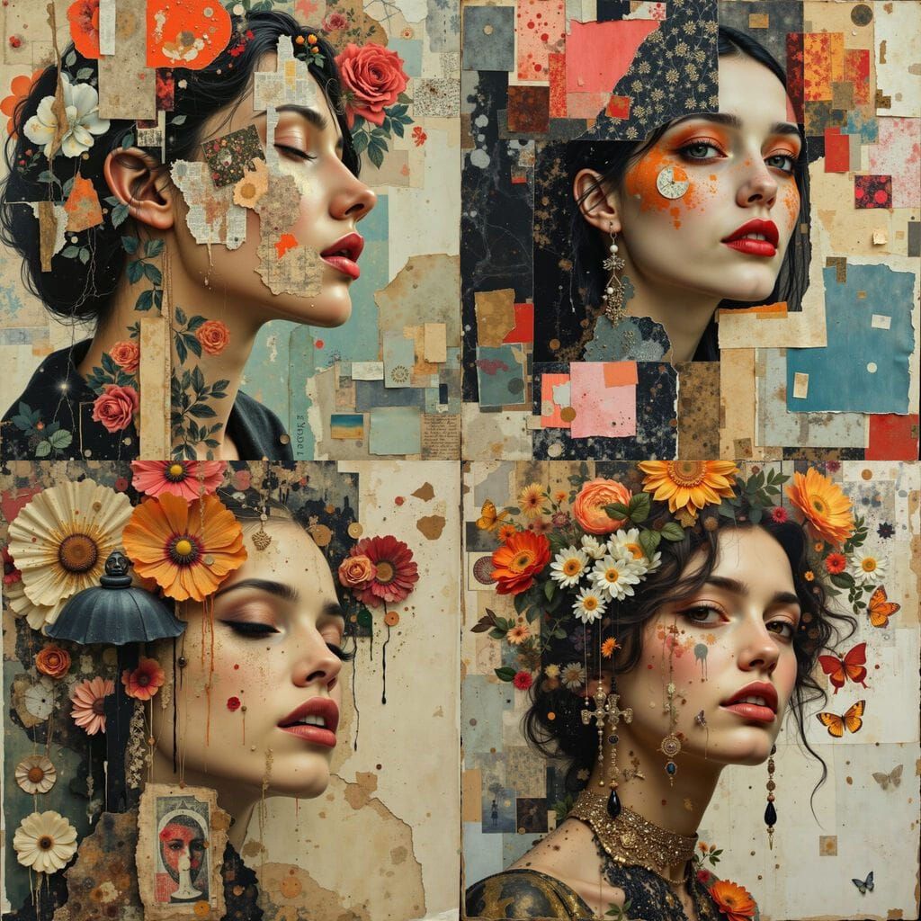 AI Art: Beautiful Face in Cosmic Setting