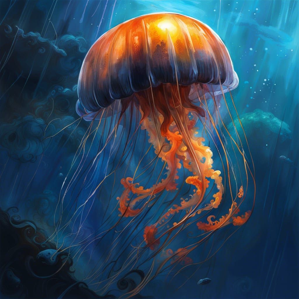 Radiant Jellyfish: A Hyperrealistic Fantasy Art Masterpiece
