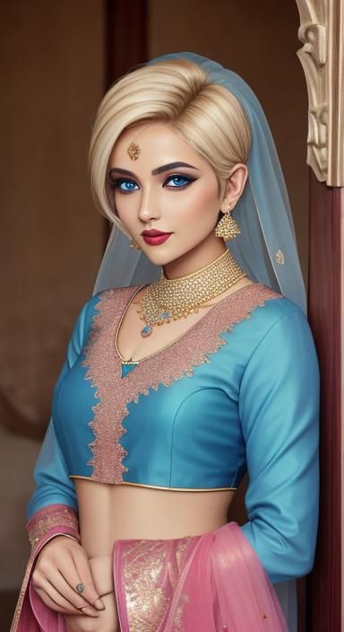 Gina Wearing a Salwar Suit