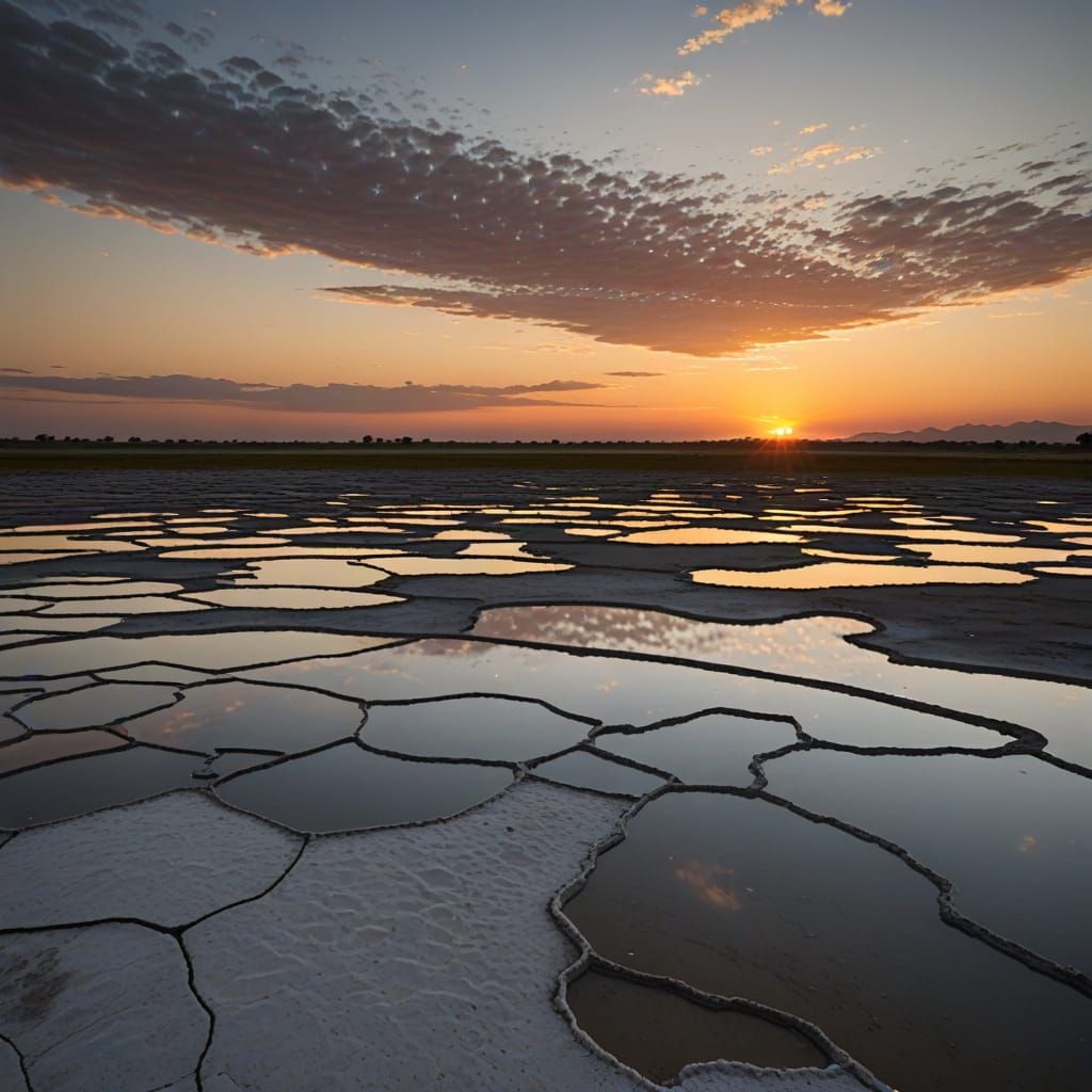 Salt pan sunsets