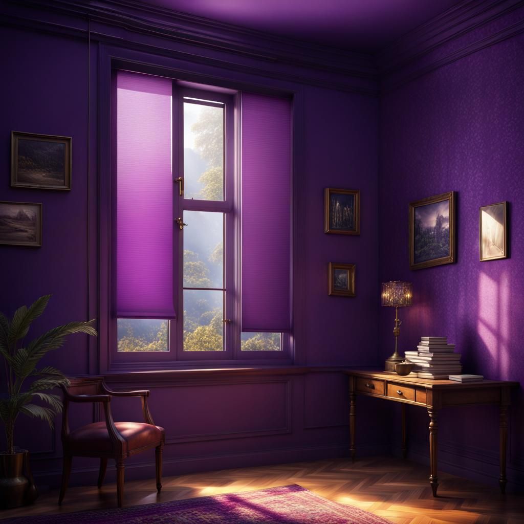 Electric Shadows in a Purple Room: Digital Matte Painting