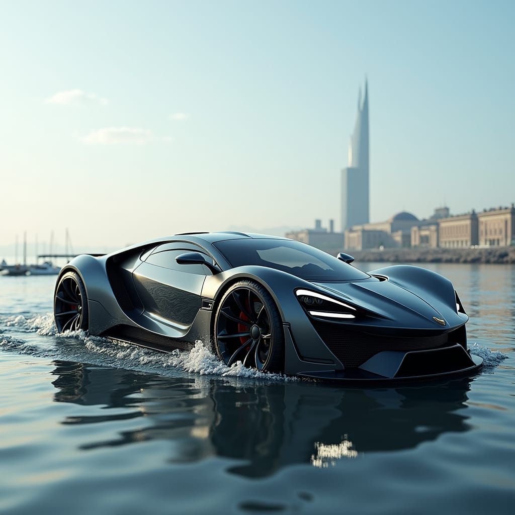 Advanced Amphibious Supercar for Land and Sea