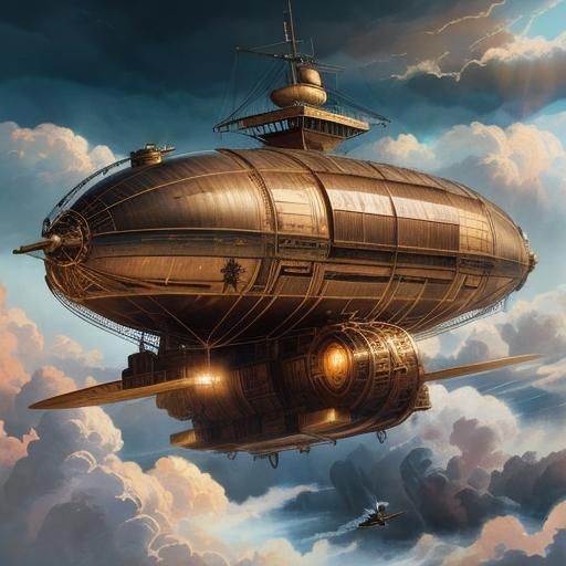 Victorian Explorer Observes Aetherstorm: Ink and Watercolor ...