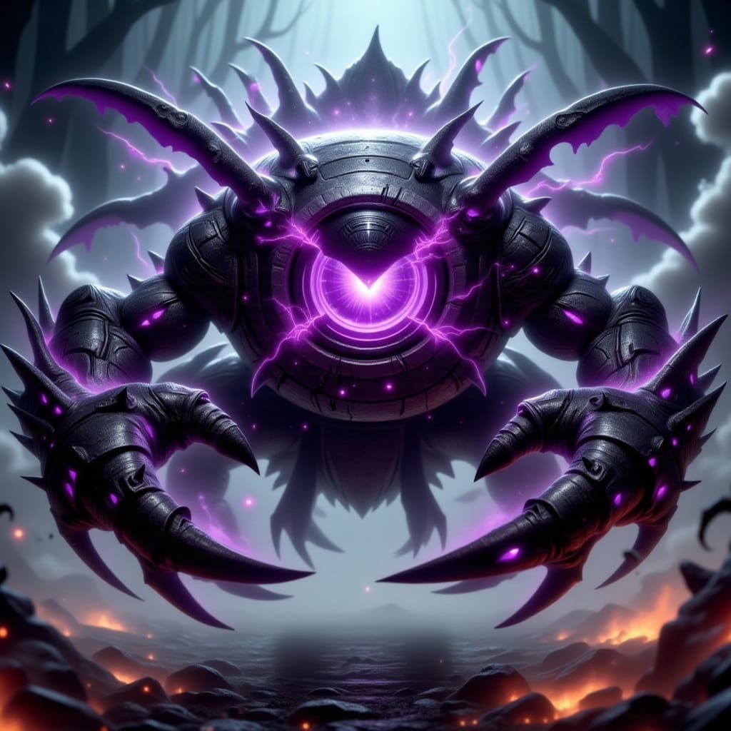 Battle-Scarred Roomba of Power in Dark Fantasy Style