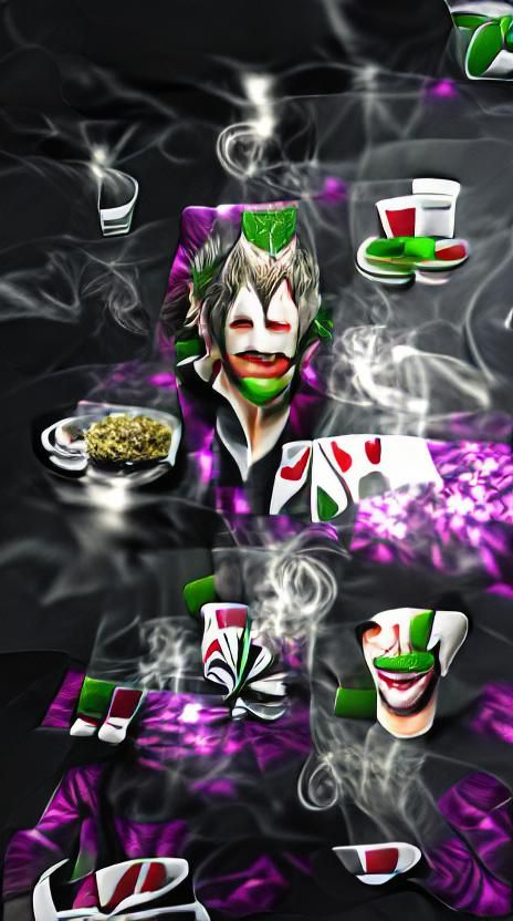 Poker joker weed smoker 8k resolution