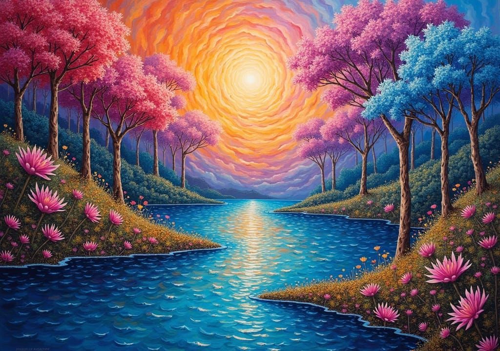 Stunning Imaginary Landscape with Glazing Effects